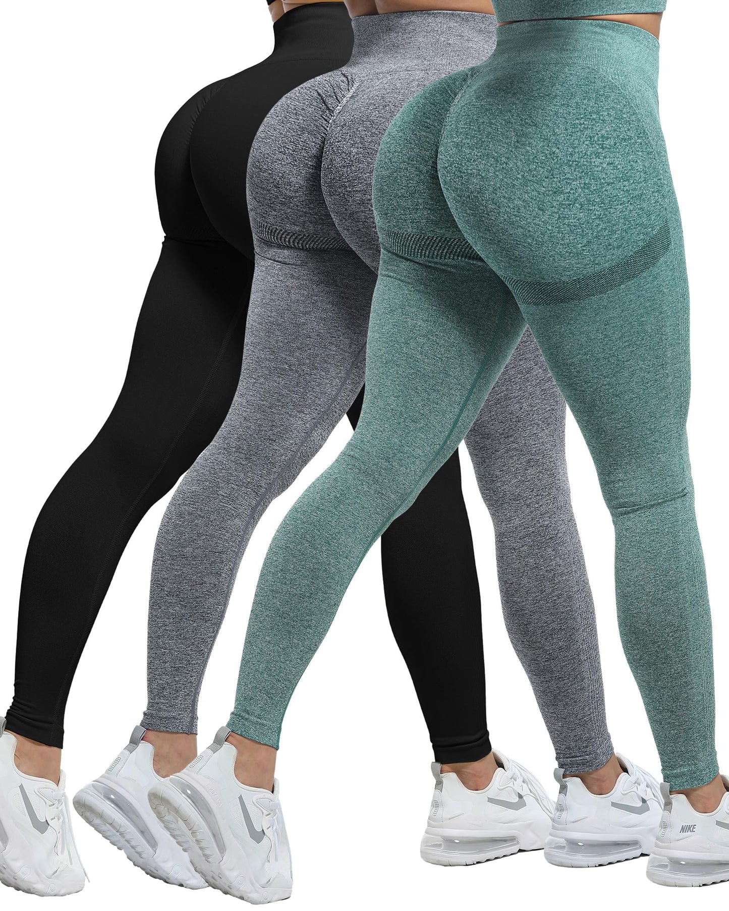 Women's Seamless Butt-Lifting Leggings Set 3-Piece