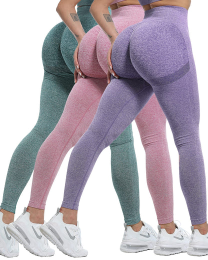 Women's Seamless Butt-Lifting Leggings Set 3-Piece