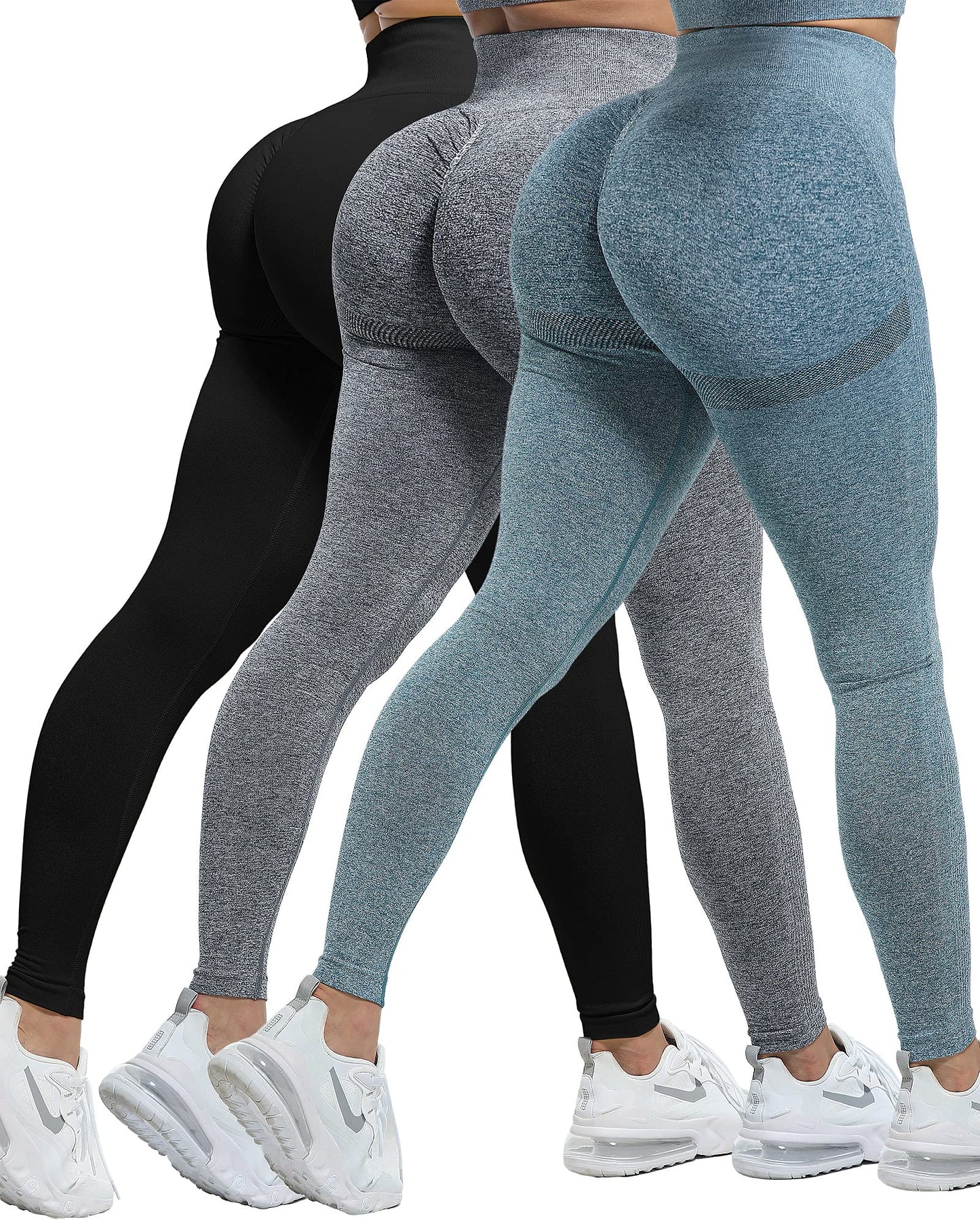 Women's Seamless Butt-Lifting Leggings Set 3-Piece