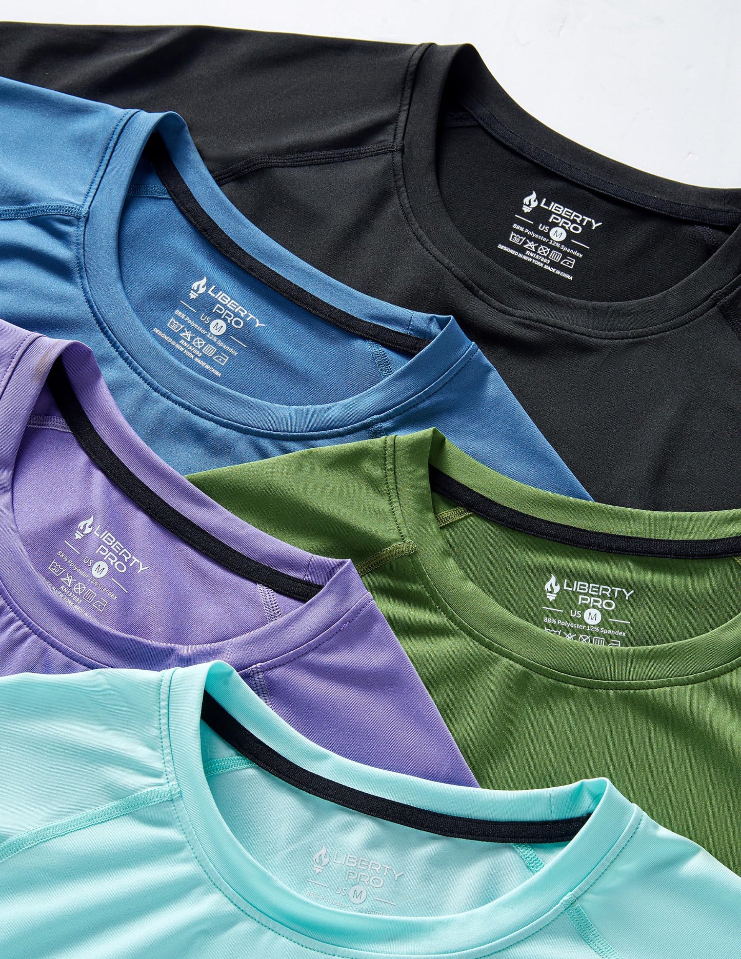 Men's Quick-Dry Athletic Training T-Shirts 5-Pack